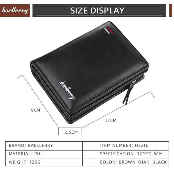 Baellerry Men's Zipper Short Fashion Wallet DailySale