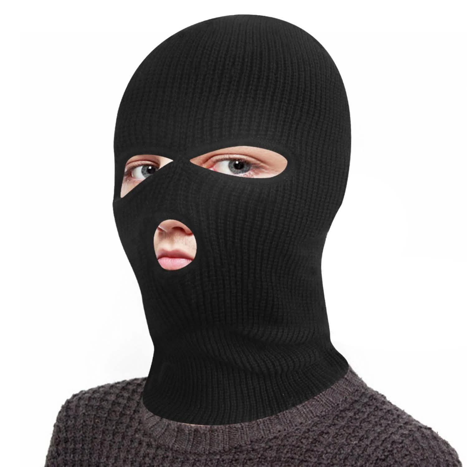 Balaclava Face Mask 3-Hole Knitted Windproof Ski Mask Full Face Cover DailySale