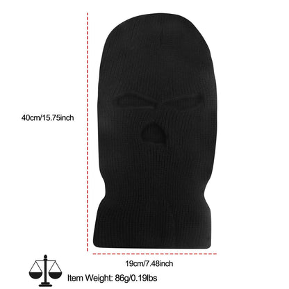 Balaclava Face Mask 3-Hole Knitted Windproof Ski Mask Full Face Cover DailySale