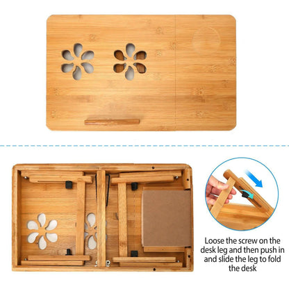 Bamboo Breakfast Serving Laptop Desk DailySale