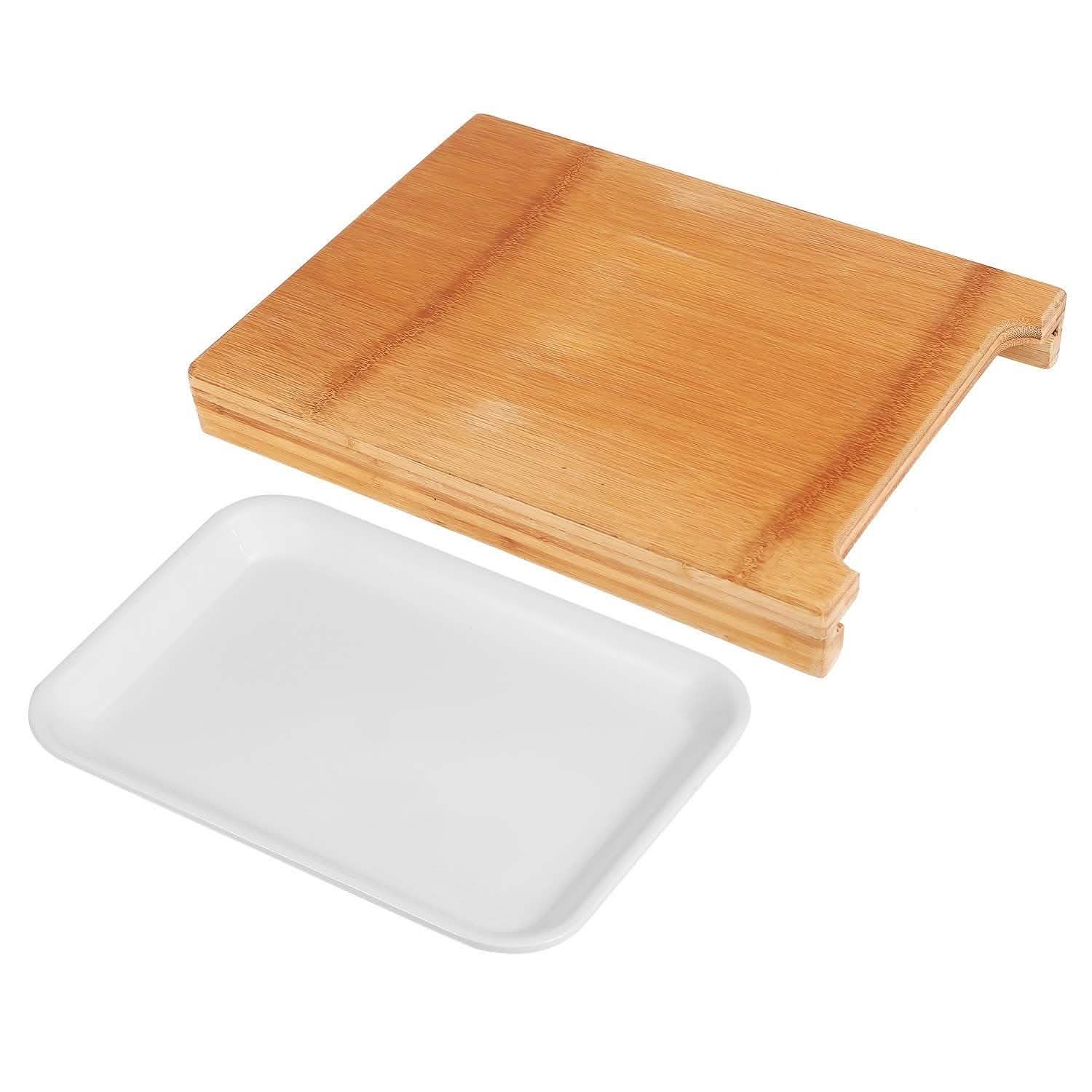 Bamboo Cutting Board with Sliding Draw Tray DailySale