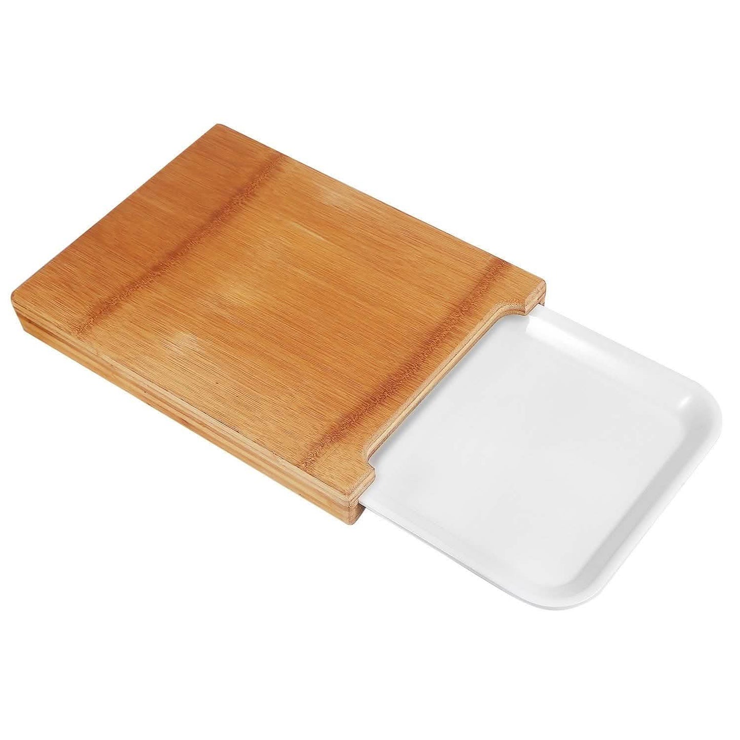 Bamboo Cutting Board with Sliding Draw Tray DailySale