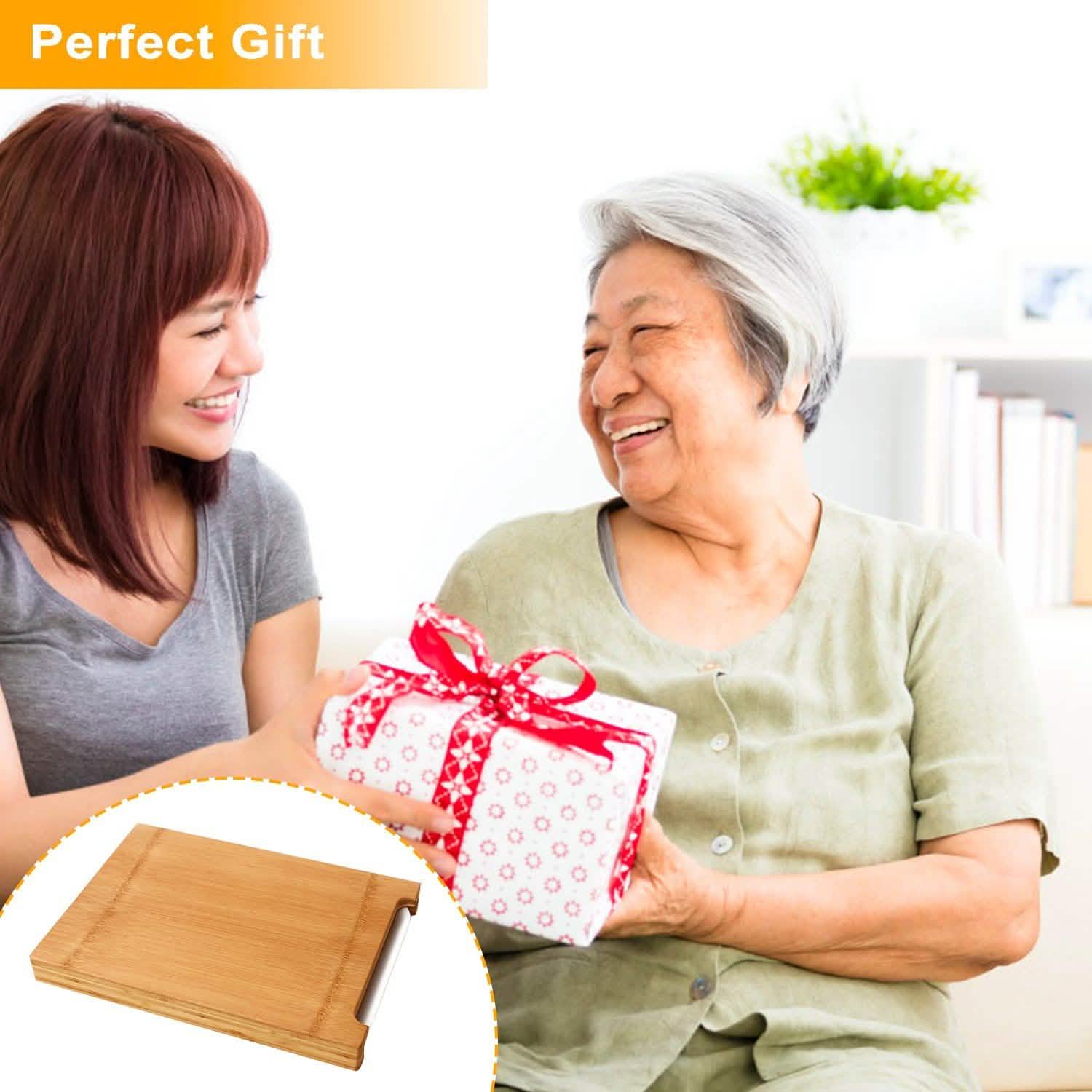 Bamboo Cutting Board with Sliding Draw Tray DailySale