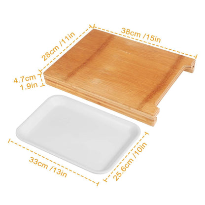 Bamboo Cutting Board with Sliding Draw Tray DailySale