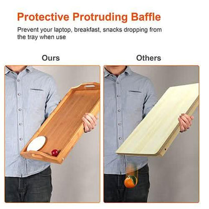 Bamboo Folding Bed Tray Table DailySale