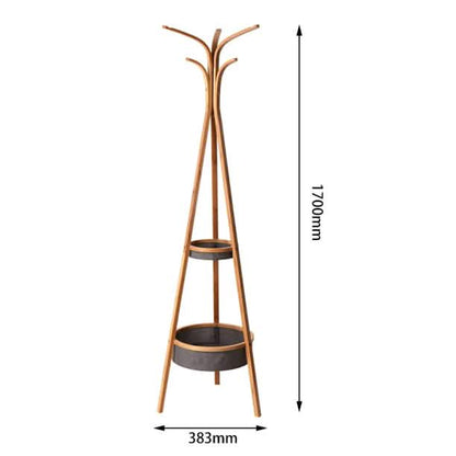 Bamboo Hanger with Storage Rack Living Room Bedroom DailySale