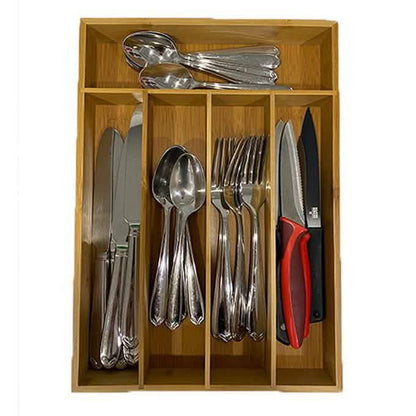 Bamboo Kitchen Drawer Organizer DailySale