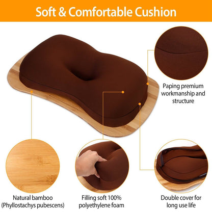 Bamboo Laptop Lap Desk with Pillow Cushion Stand Holder Table DailySale