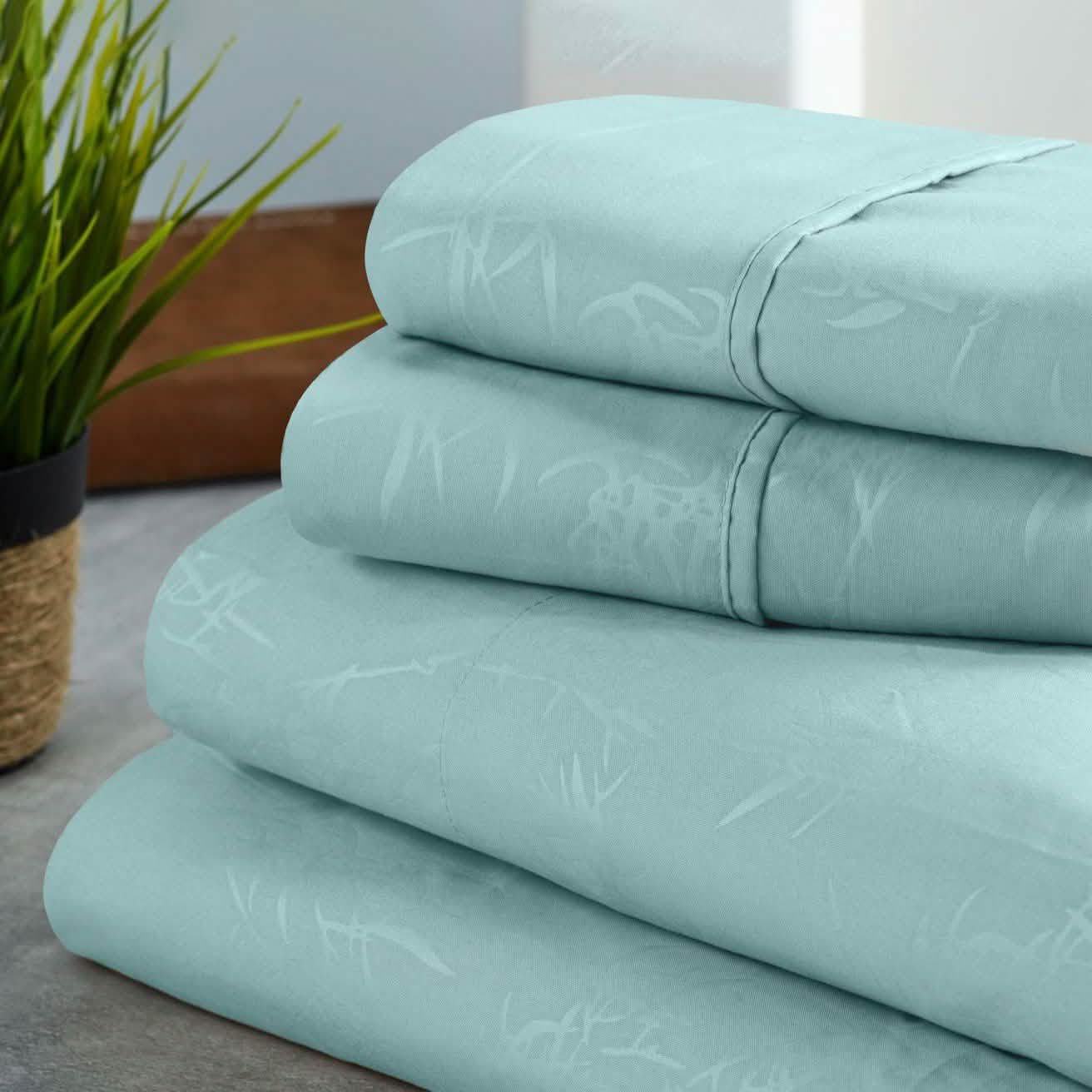 Bamboo Leaf Embossed Sheet Sets DailySale