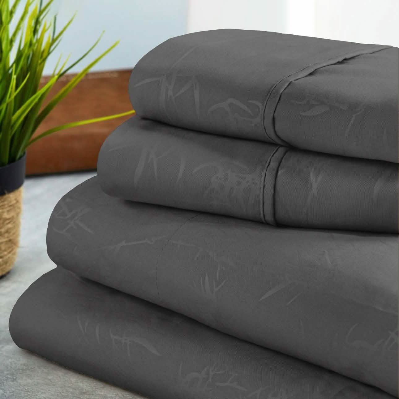 Bamboo Leaf Embossed Sheet Sets DailySale