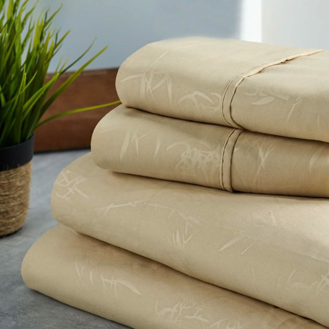 Bamboo Leaf Embossed Sheet Sets DailySale