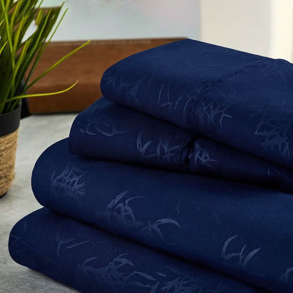 Bamboo Leaf Embossed Sheet Sets DailySale
