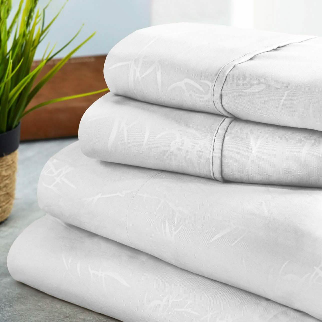 Bamboo Leaf Embossed Sheet Sets DailySale