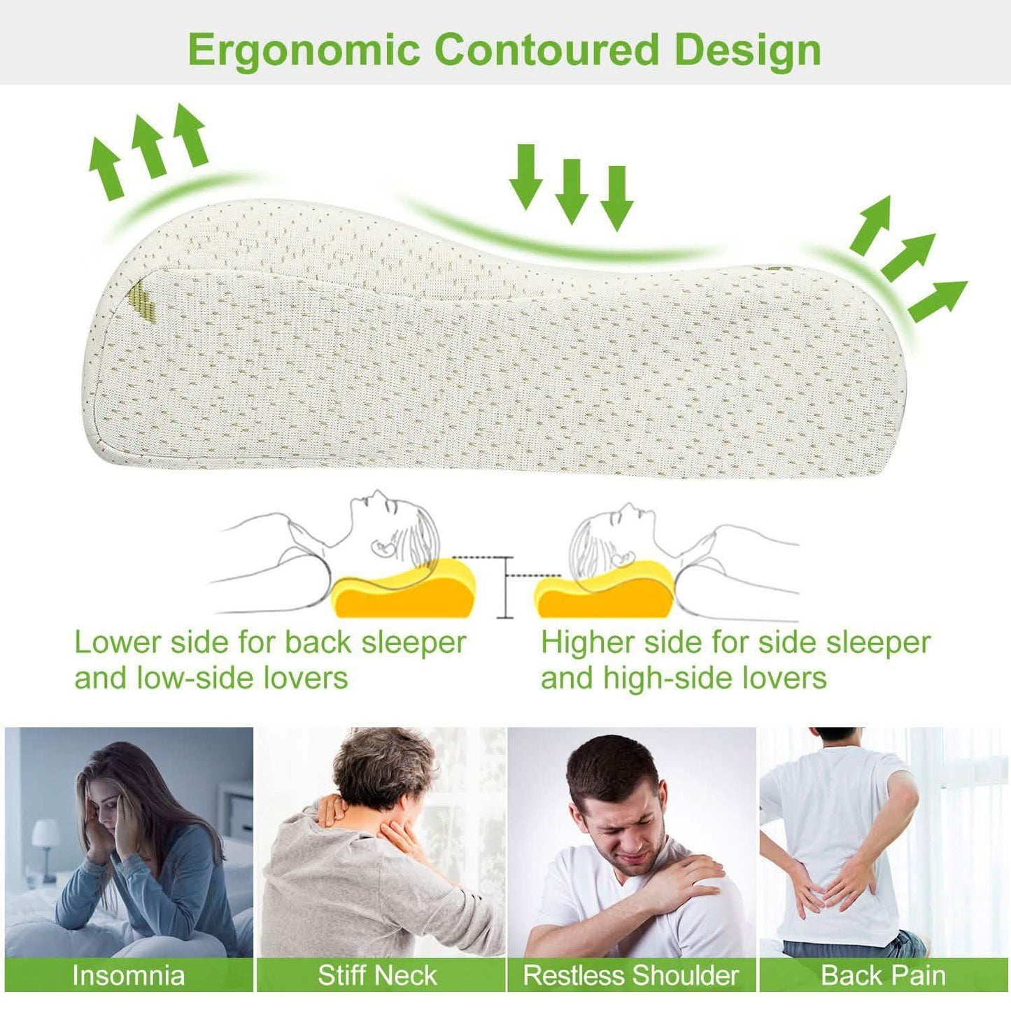 Bamboo Memory Foam Sleep Pillow DailySale