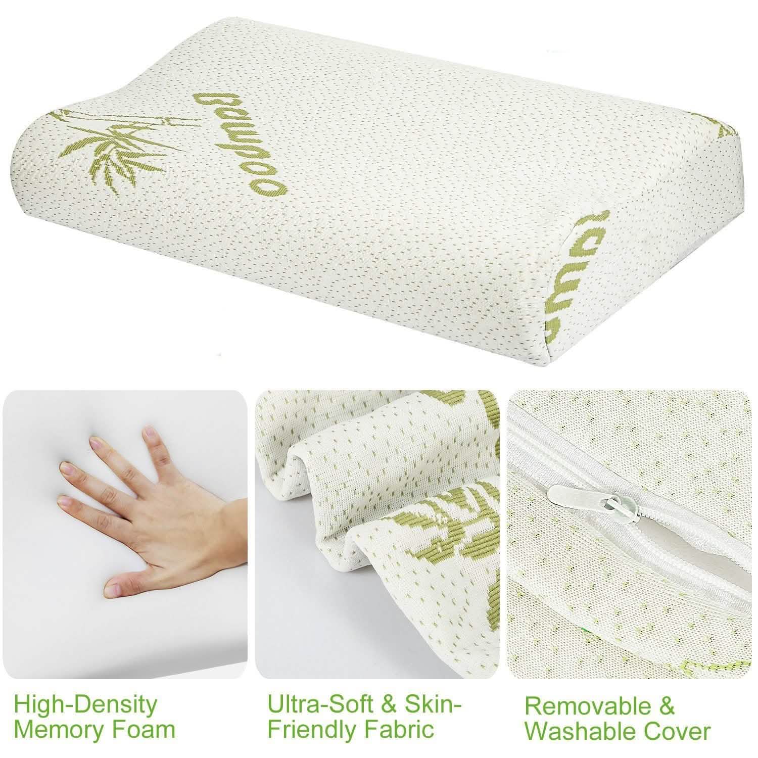Bamboo Memory Foam Sleep Pillow DailySale