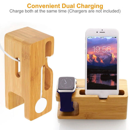 Bamboo Wood Charging Stand for Apple Watch DailySale