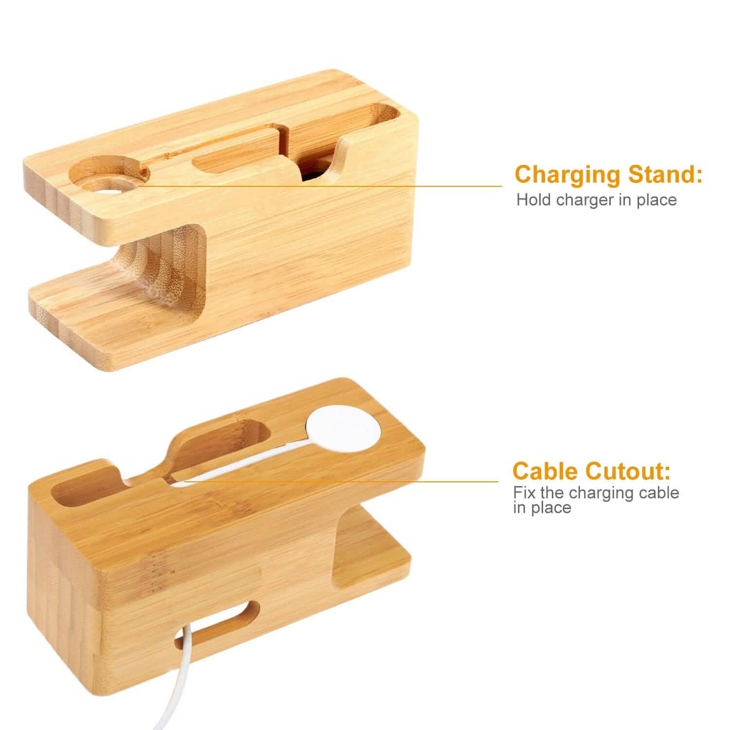 Bamboo Wood Charging Stand for Apple Watch DailySale