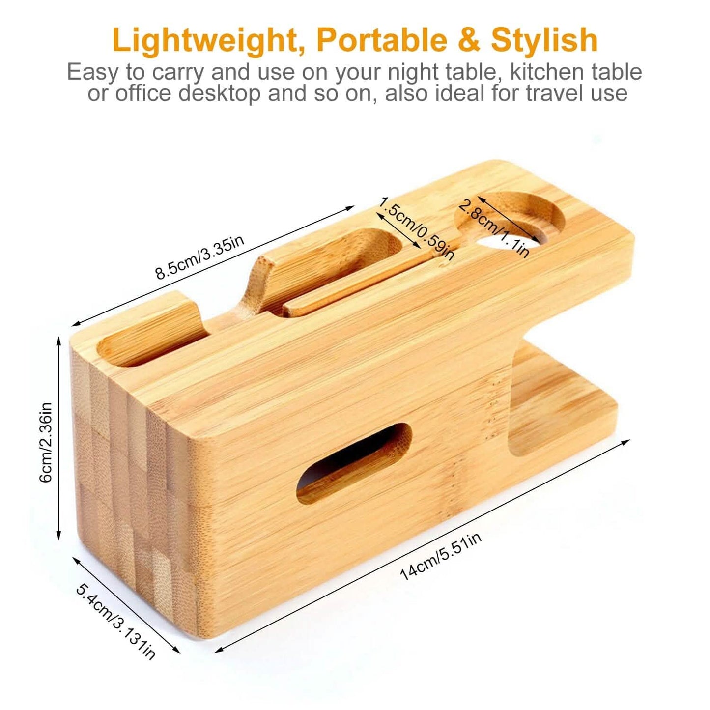 Bamboo Wood Charging Stand for Apple Watch DailySale