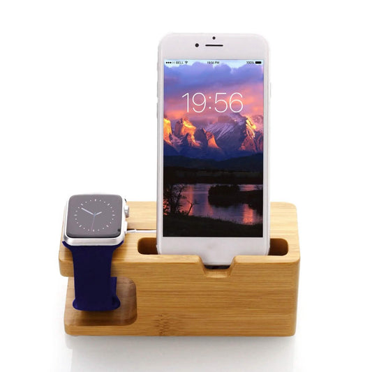 Bamboo Wood Charging Stand for Apple Watch DailySale