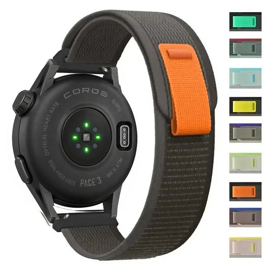 COROS PACE & APEX Nylon Sport Loop Band with Pull Tab, 19 Colors BandsCo Straps