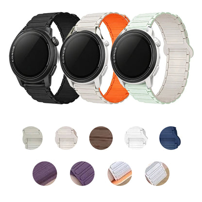 COROS PACE & APEX Ribbed Magnetic Silicone Loop Band, 36 Colors BandsCo Straps