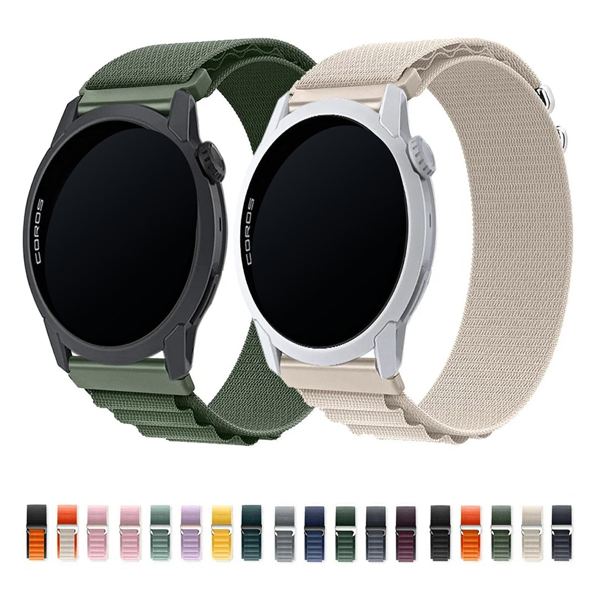 COROS PACE & APEX Alpine-Style Nylon Loop Band, 18 Colors BandsCo Straps