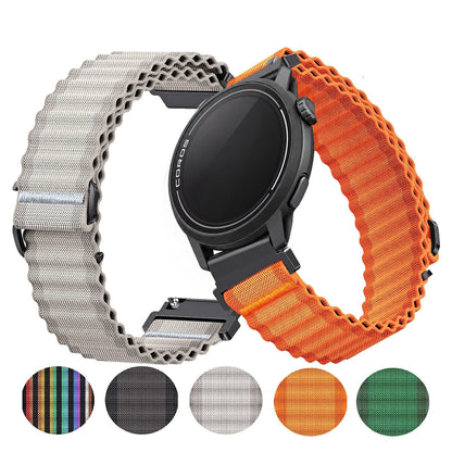 COROS PACE & APEX Ribbed Nylon Loop Band with Metal Hook BandsCo Straps