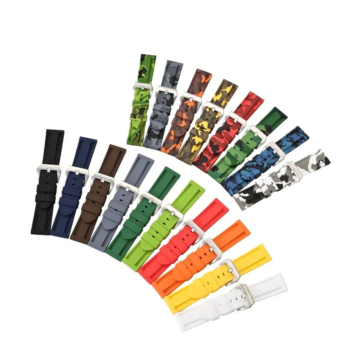 COROS PACE & APEX Silicone Buckle Band, Camo & Solid Colors BandsCo Straps