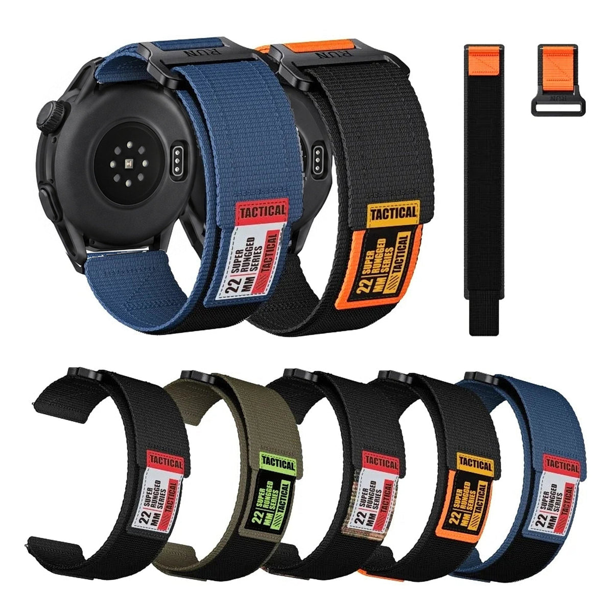 COROS PACE & APEX Nylon Hook-and-Loop Band with Woven Label BandsCo Straps