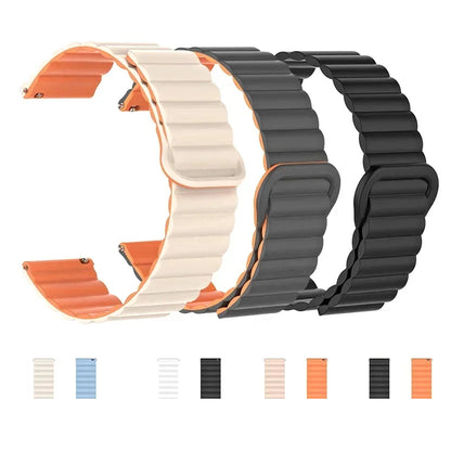COROS PACE & APEX Ribbed Two-Tone Magnetic Loop Band, 28 Colors BandsCo Straps