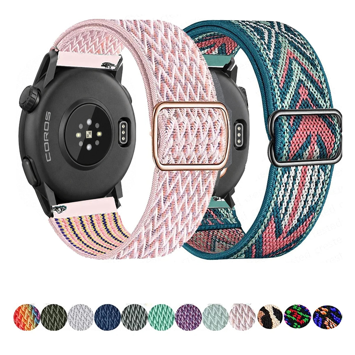 COROS PACE & APEX Adjustable Elastic Fabric Band, 43 Styles BandsCo Straps
