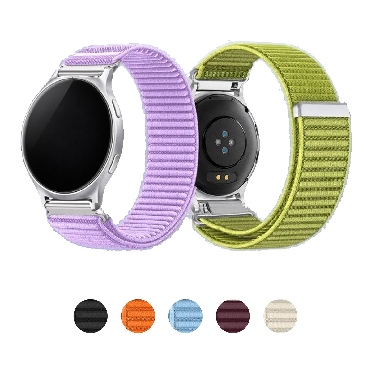 Motorola Moto Watch Ribbed Nylon Sport Loop Band, Hook-and-Loop BandsCo Straps