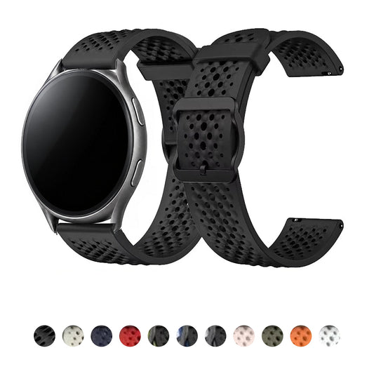 Motorola Moto Watch Silicone Sport Band with Air Holes, Pin Buckle BandsCo Straps