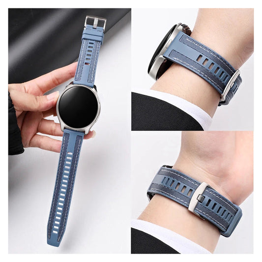 Motorola Moto Watch Silicone Band with Canvas-Look Texture BandsCo Straps