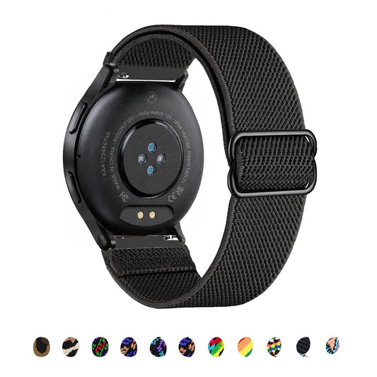 Motorola Moto Watch Stretch Nylon Loop Band with Slide Buckle BandsCo Straps