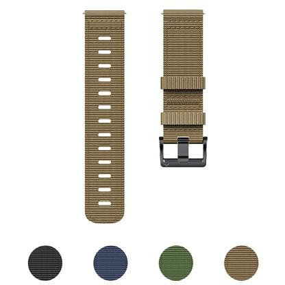 Motorola Moto Watch Ribbed Nylon Band with Black Buckle BandsCo Straps