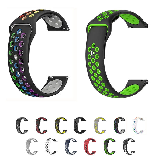 Motorola Moto Watch Two-Tone Perforated Silicone Band BandsCo Straps