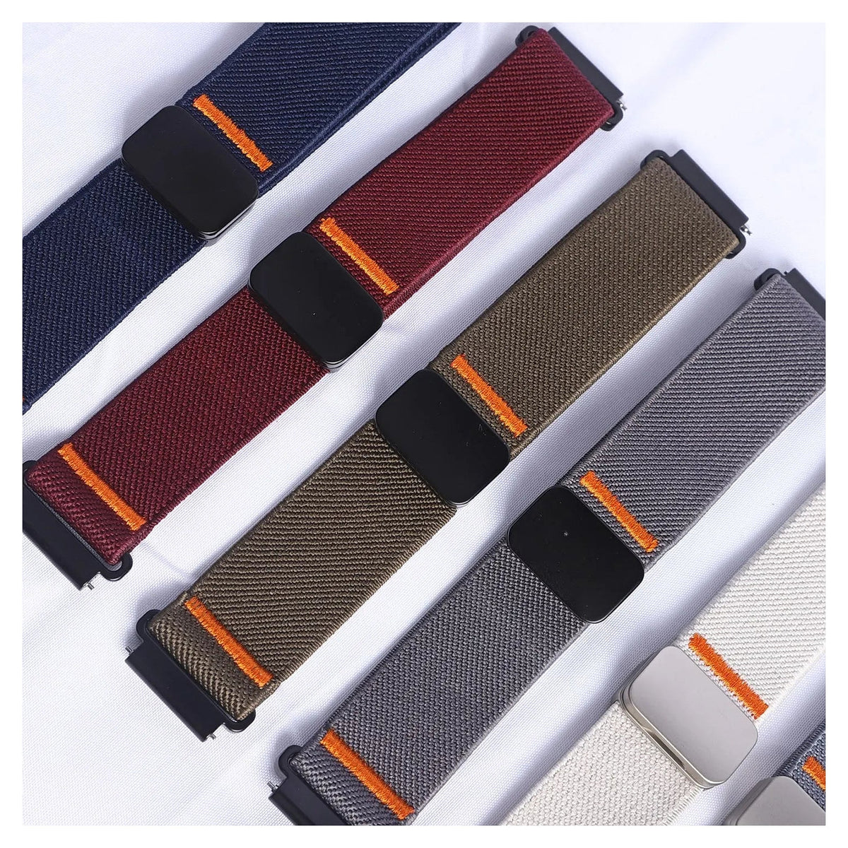 Motorola Moto Watch Stretch Nylon Band with Magnetic Clasp BandsCo Straps