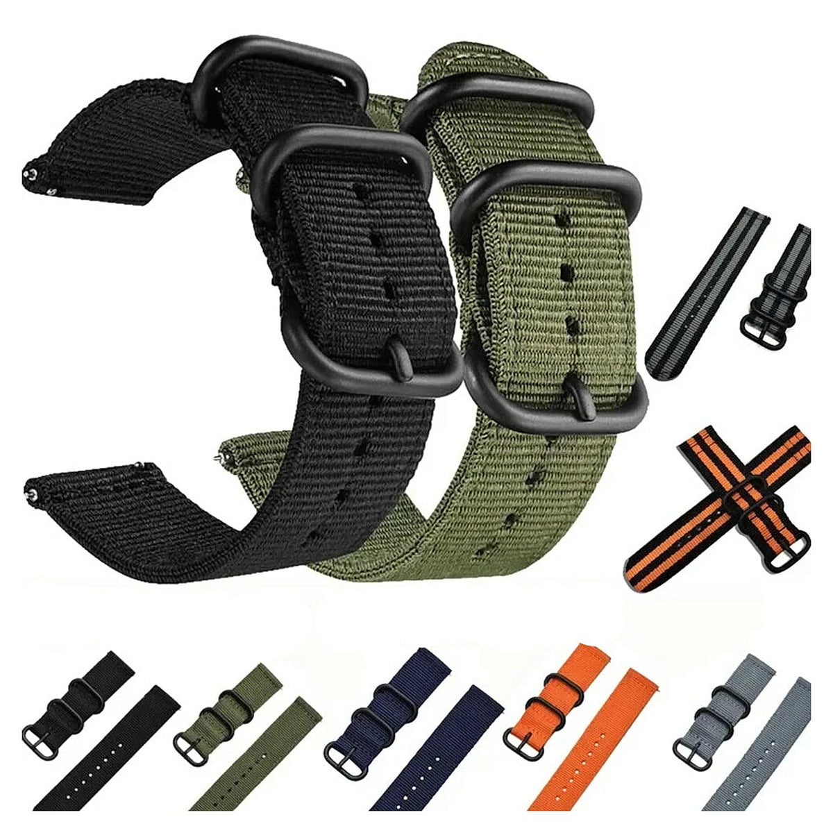 Motorola Moto Watch Two-Piece NATO-Style Nylon Band BandsCo Straps