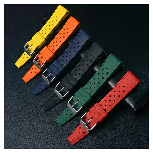 Motorola Moto Watch Tropic-Style FKM Rubber Band, 6 Colors BandsCo Straps