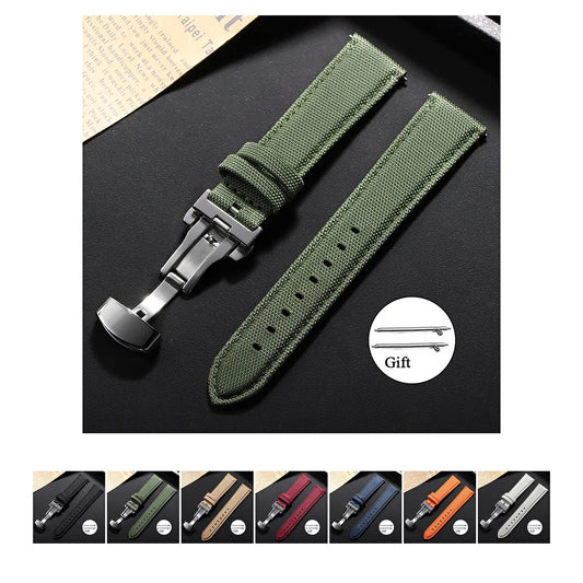 Motorola Moto Watch Sailcloth Nylon Band with Butterfly Clasp BandsCo Straps