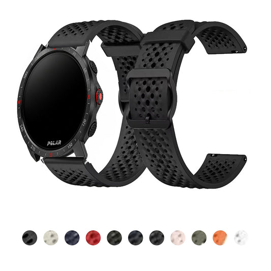 Polar Vantage, Grit X & Ignite Silicone Air-Hole Band, Pin Buckle BandsCo Straps