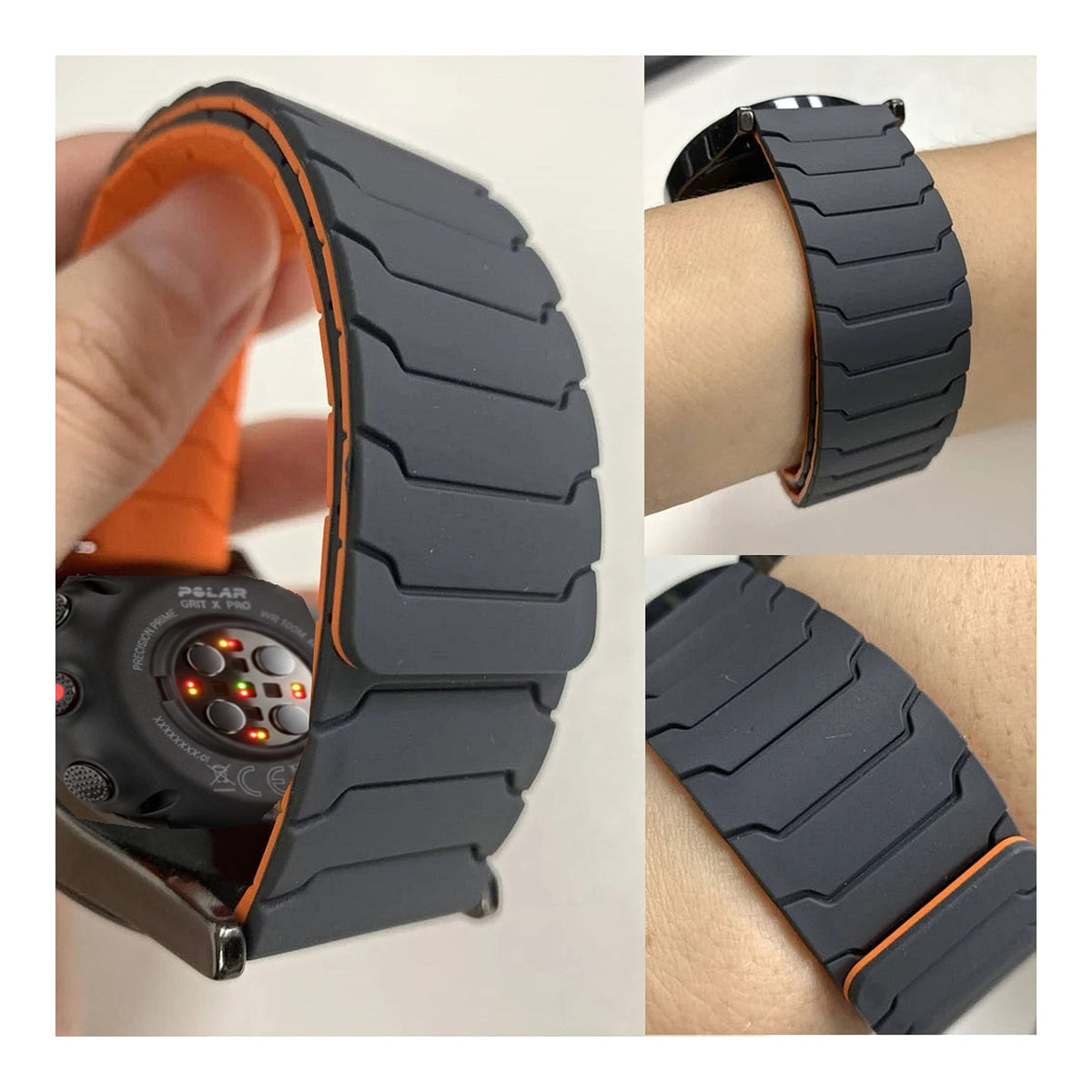 Polar Vantage, Grit X & Ignite Segmented Magnetic Silicone Loop Band BandsCo Straps