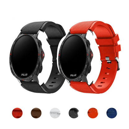 Polar Vantage, Grit X & Ignite Silicone Sport Band with Wide Keeper BandsCo Straps