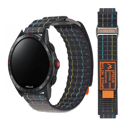 Polar Vantage, Grit X & Ignite Striped Nylon Sport Loop Band BandsCo Straps