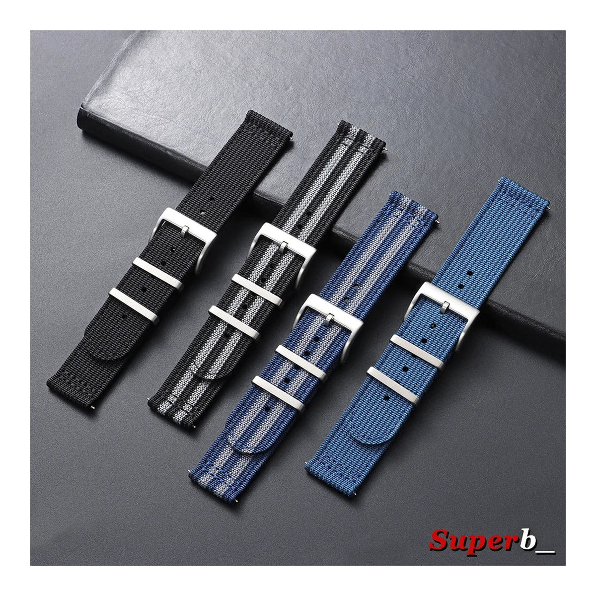 Polar Vantage, Grit X & Ignite Two-Piece Ribbed Nylon Band BandsCo Straps