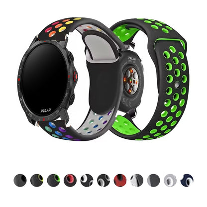 Polar Vantage, Grit X & Ignite Two-Tone Perforated Silicone Band BandsCo Straps
