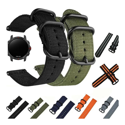 Polar Vantage, Grit X & Ignite NATO-Style Two-Piece Nylon Band BandsCo Straps