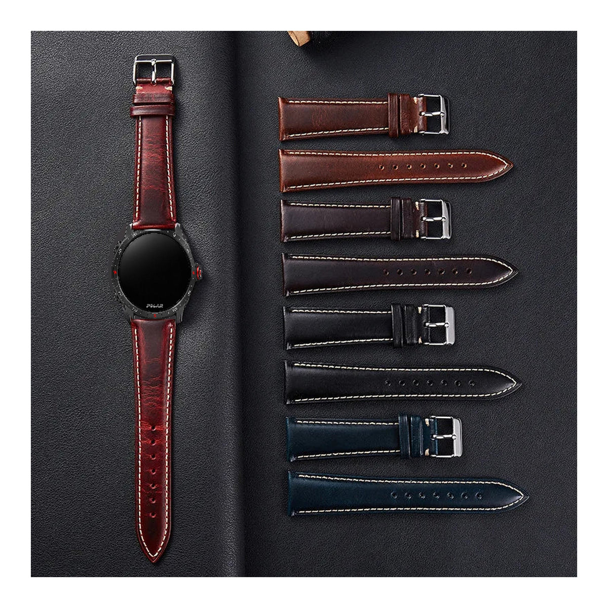 Polar Vantage, Grit X & Ignite Oil-Wax Cowhide Leather Band BandsCo Straps