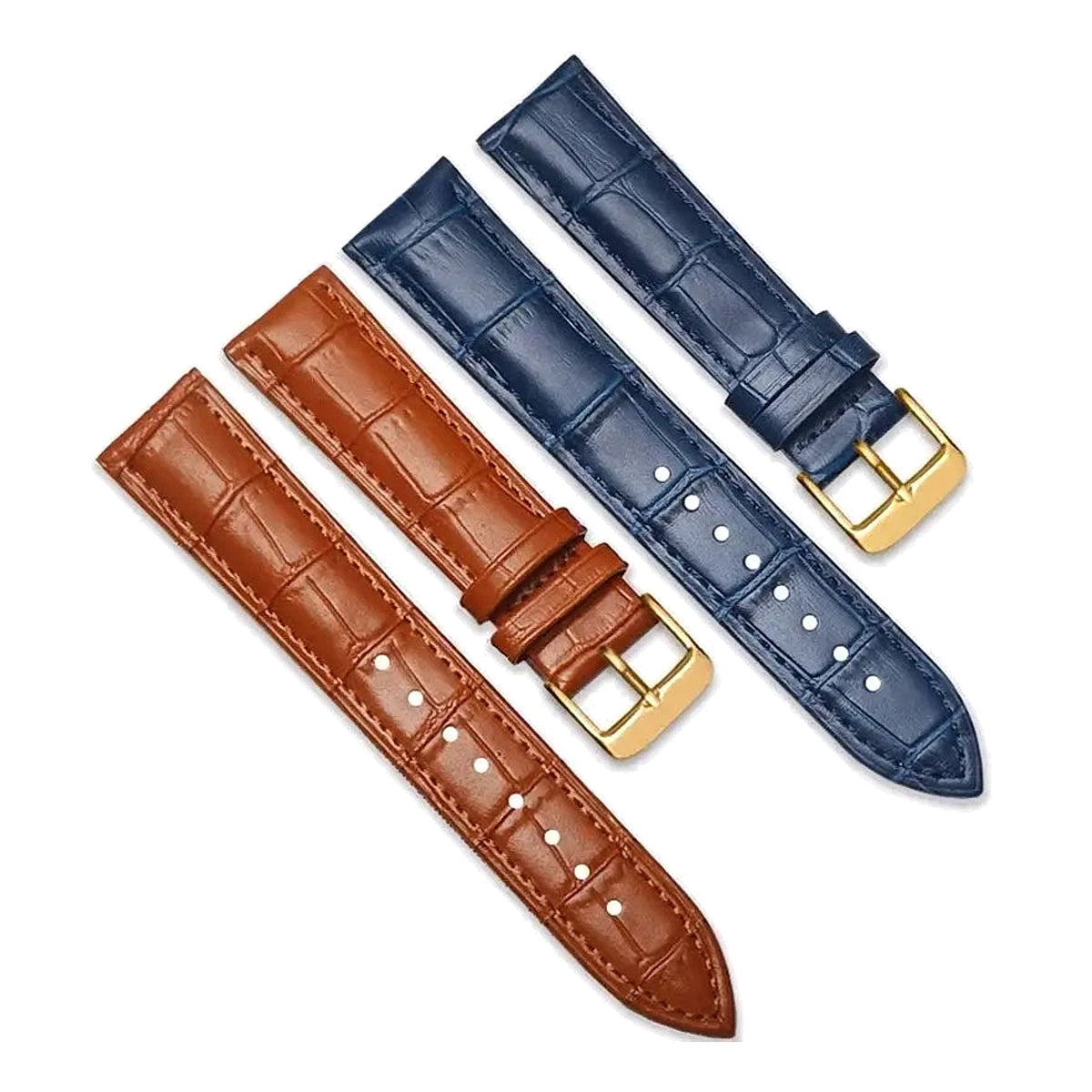 Suunto Race, Vertical & 9 Peak Crocodile-Embossed Leather Buckle Band BandsCo Straps
